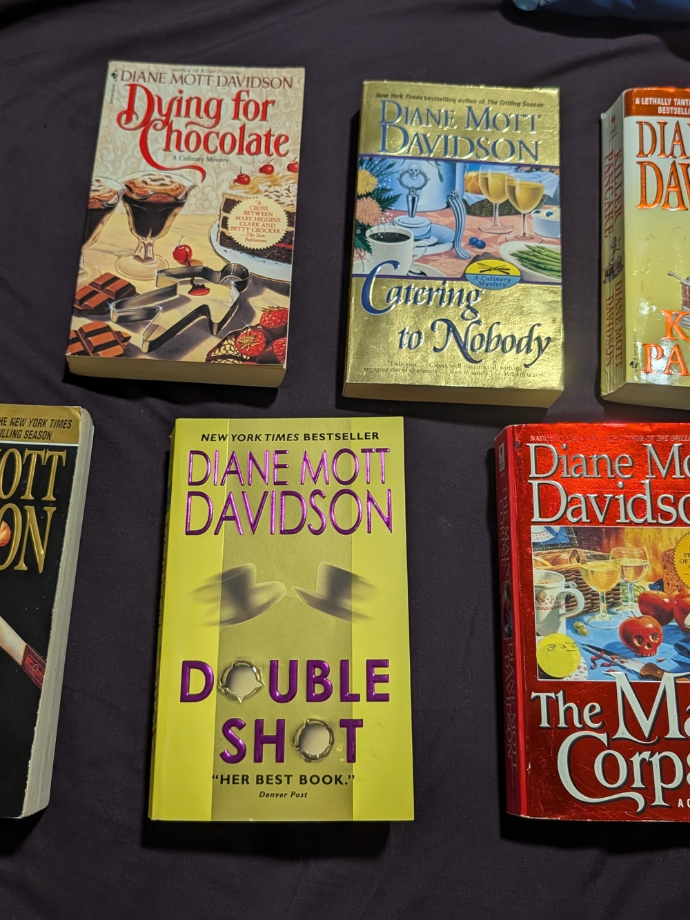 Lot of 6 Diane Mott Davidson Mass Market Paperbacks